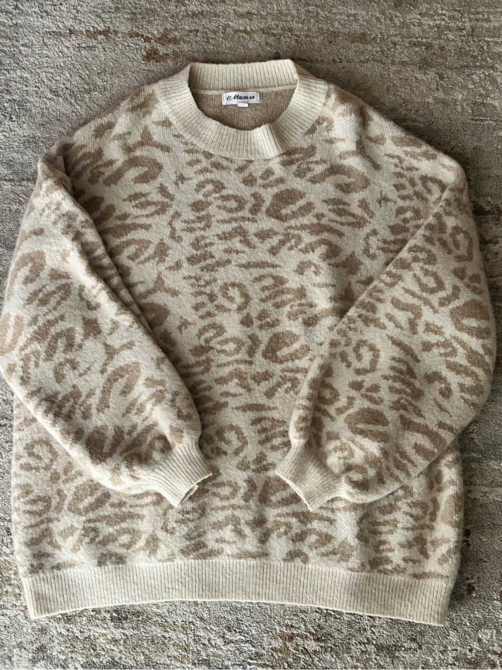 MACARON Leopard Print Sweater